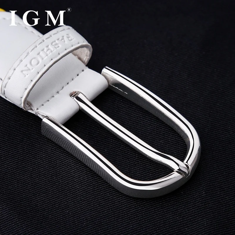 30mm Custom Women Casual Fashion Stretch Fabric Woven Colorful Rainbow Braided Elastic Belt