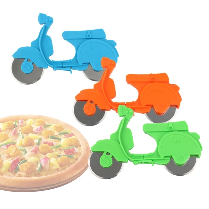 
Creative motorcycle stainless steel pizza knife 