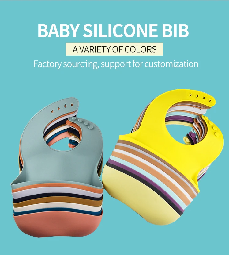 Baby Bib Girl Custom Printing 100% Organic Cotton Plain Color Baby Bandana Drool Teething Bibs Factory For Girls And Boys