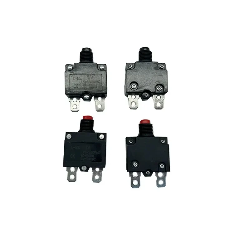 Miniature Mini Overload Protector Reset Push Button 5Amp 10Amp 15Amp 125-250VAC 32VDC Thermal Circuit Breaker