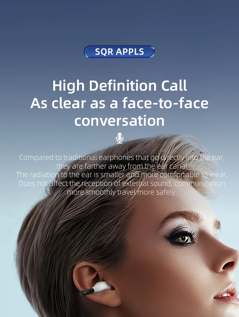 True Wireless Earphone With Microphone Mini clip ear true wireless BT earphone Ambie Sound Ear cuffs ambie earbuds