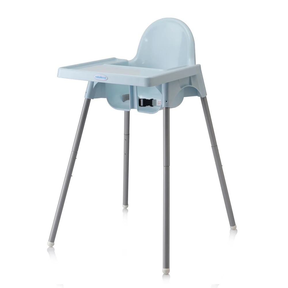 hot sale plastic baby  feeding chair with steel legs
