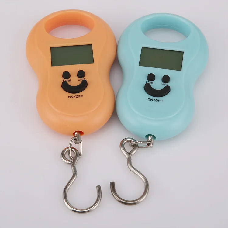 50kg x 10g Mini Digital Scale for Fishing Luggage Travel Weighting Steelyard Hanging Electronic Hook Scale Kitchen Weight Tool