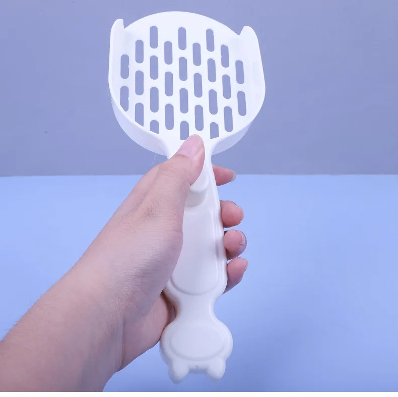 Spot Wholesale Fine Hole Handle Flat Bottom Cat Poop Scoop Cat Deep Litter Shovel Cat Litter Scoop