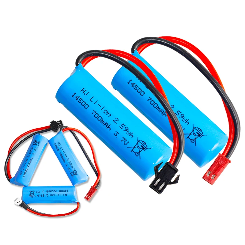 Factory 14500 700mAh cylindrical helicopter 3.7v remote control rechargeable electric car lithium battery