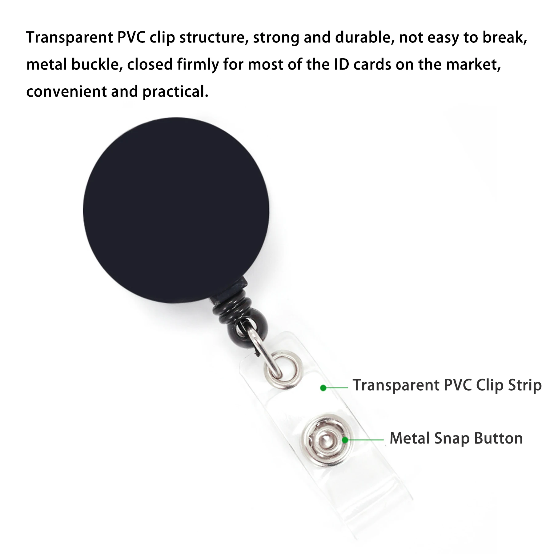32mm Flat Cover Plastic Sublimation Retractable Keychain Felt Badge Holder Reel Name Tag Pvc Silicone Lanyard Badge Clip