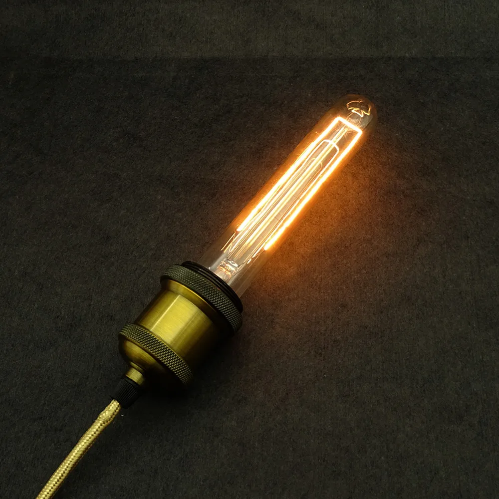 Best Selling T10 T185 T225 T300 Edison Vintage Bulb 25w 40w 60w Retro Lamps E26 E27 B22 T30 Tubular Tungsten Filament Light Bulb