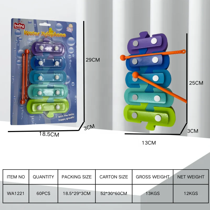 2024 hot sale funny Kids Early Educational Musical toy  Baby  orff instrument toys  water xylophone bath toys for infant