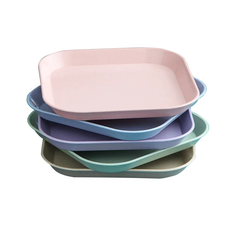 Household wheat straw plastic snack ruit plate spit bones side plate sauce small dish