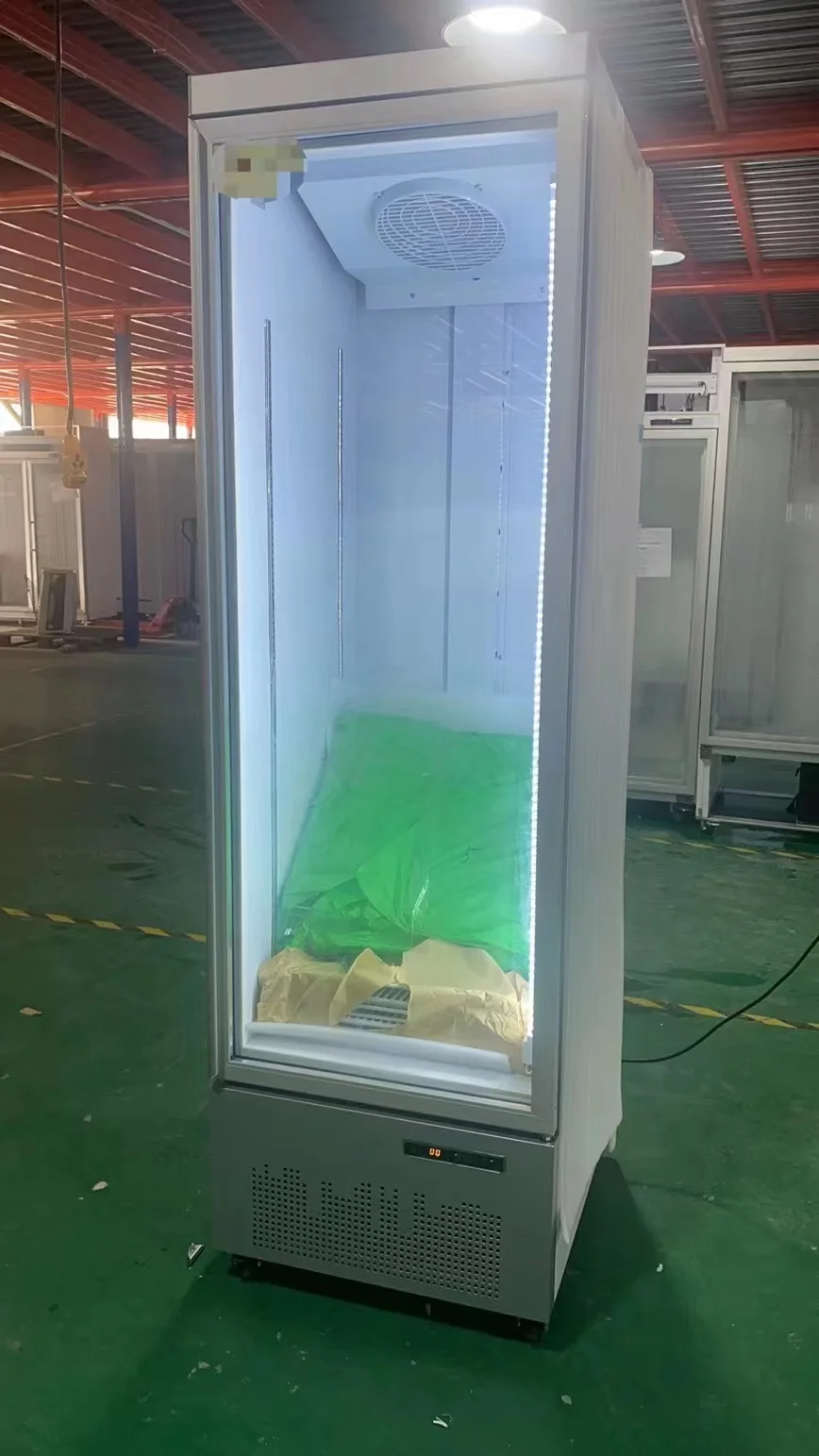 MUXUE vertical freezer single door upright freezer with glass doors for ice cream frozen food comercial refrigerator