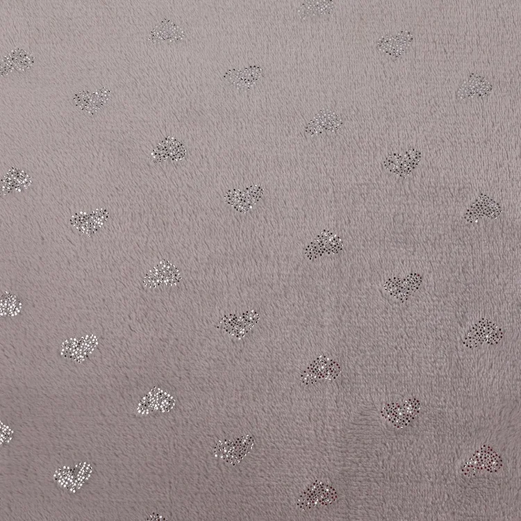 Factory winter and autumn flannel cute pattern knitted foiled flannel fabric baby wholesale