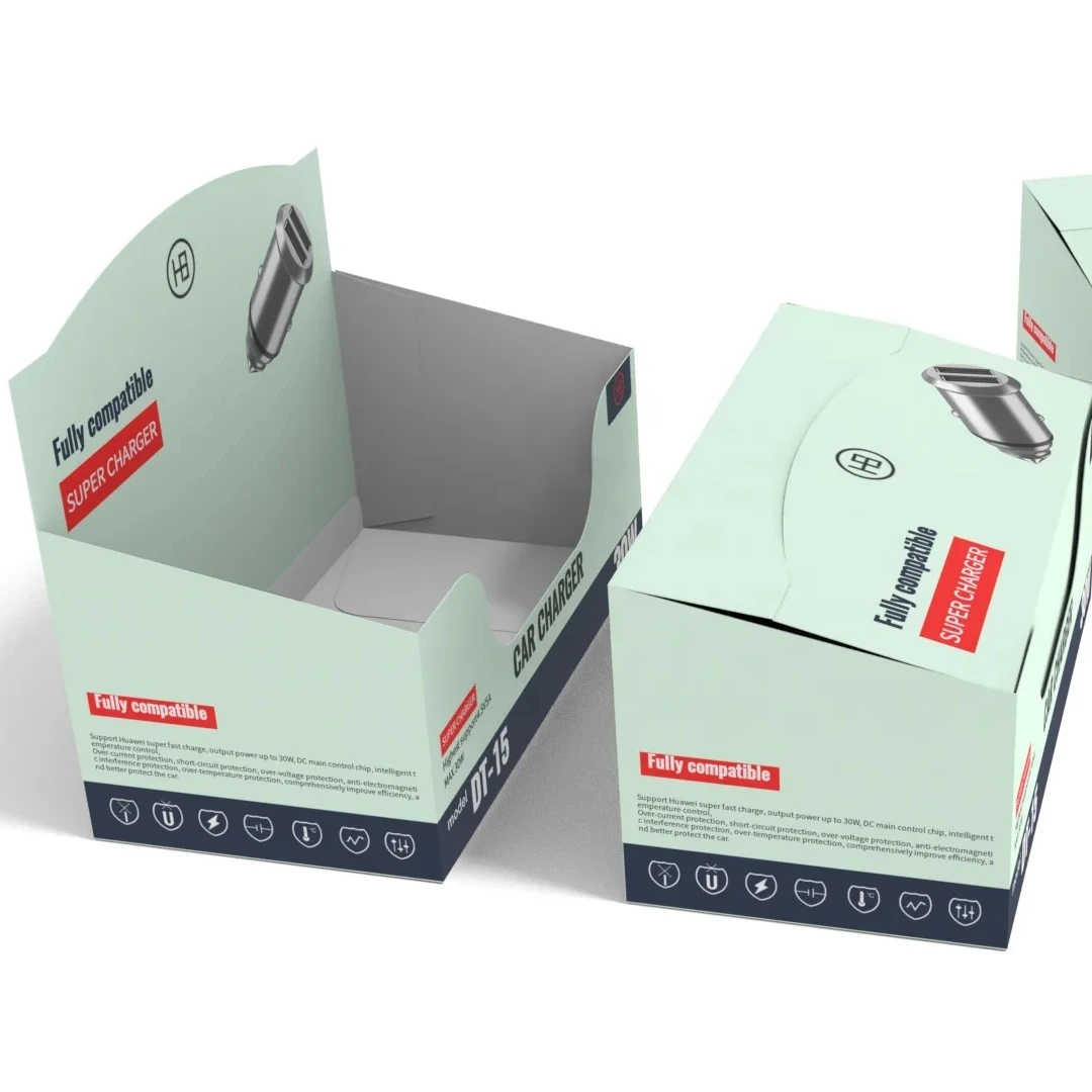 Индивидуальная бумажная гофрированная витрина картонная розничная упаковка коробка для упаковки показа закусок