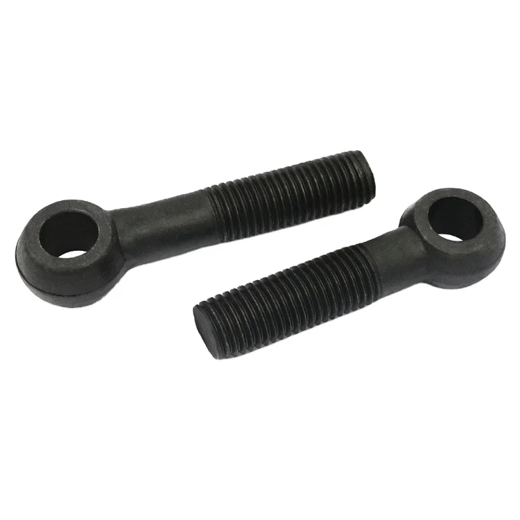 fastener DIN444 galvanized long hook forged lifting round ring m2 m4 m12 stainless steel screw eye bolt and nut