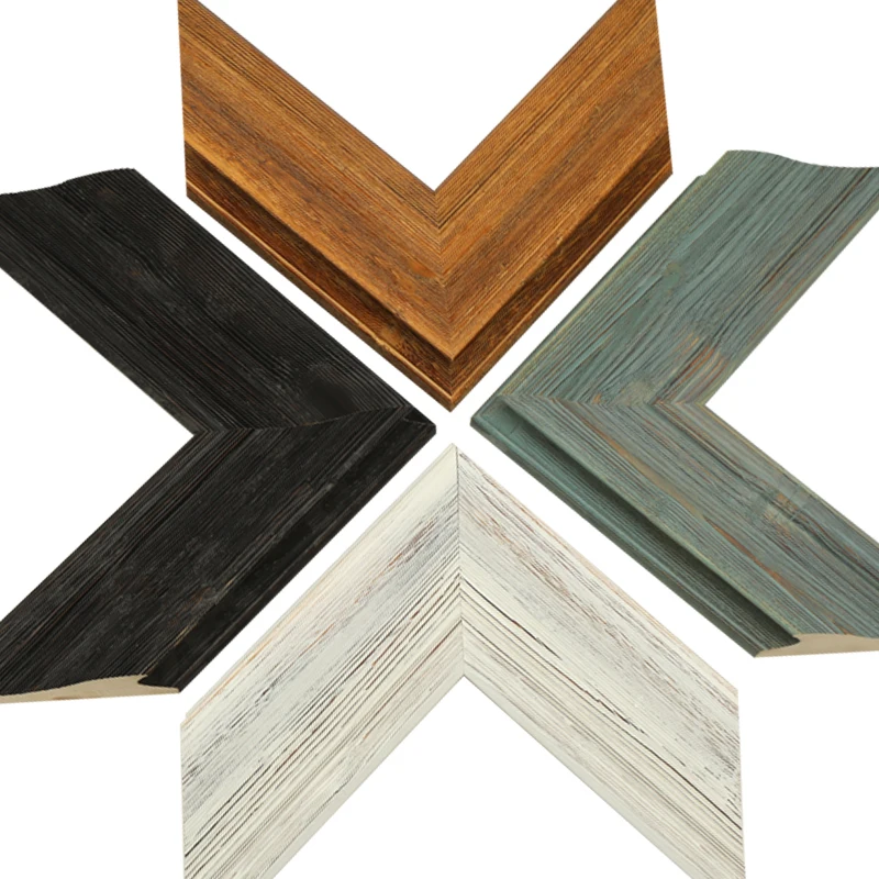 Factory Manufacturing Wholesale Modern Photo Frame Ancient Wood Color Wood Frame Moulding