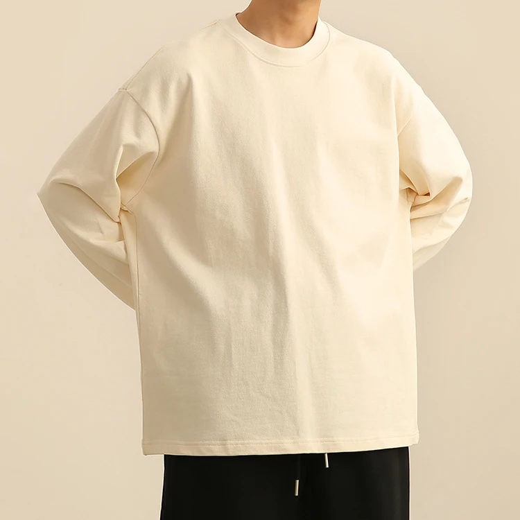 Wholesale High Quality Designer Men 100% Cotton Long Sleeve Tshirts Hip Hop Streetwear Long Sleeve Tshirt