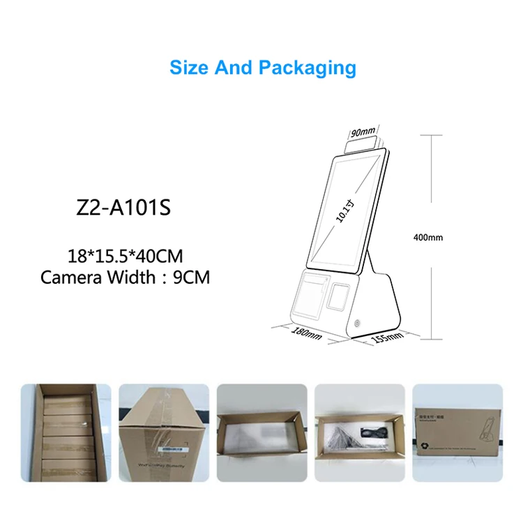  New 10.1 Inch Android China Cash Register Single Screen Touch Machine/Pos System kiosk desktop For Restaurant