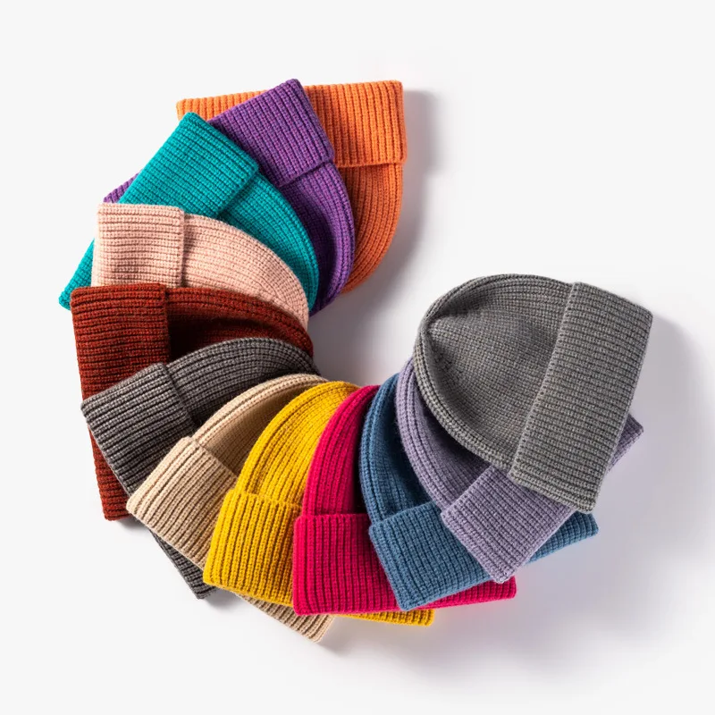 Super Quality Fashion Wholesale Blank Beanie Hat With Custom Logo Beanie Hat 100% Acrylic Warm Knitted Beanie