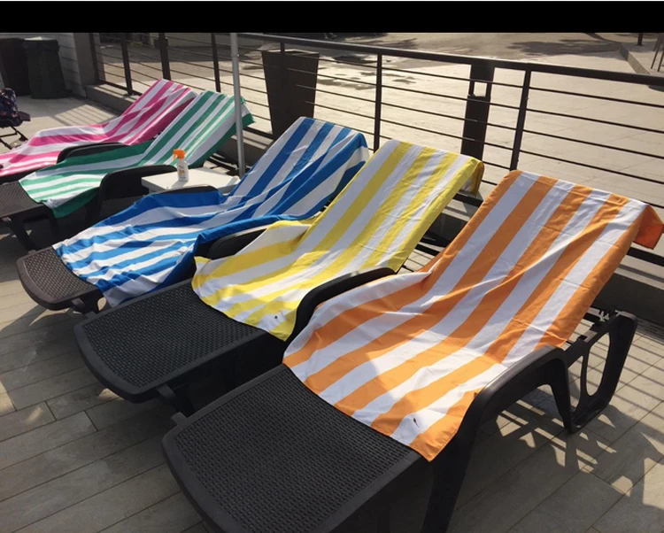 Quick Dry Fashion Striped Sand Free Microfiber Suede Beach Towel  Customized Comfortable Beach Towel