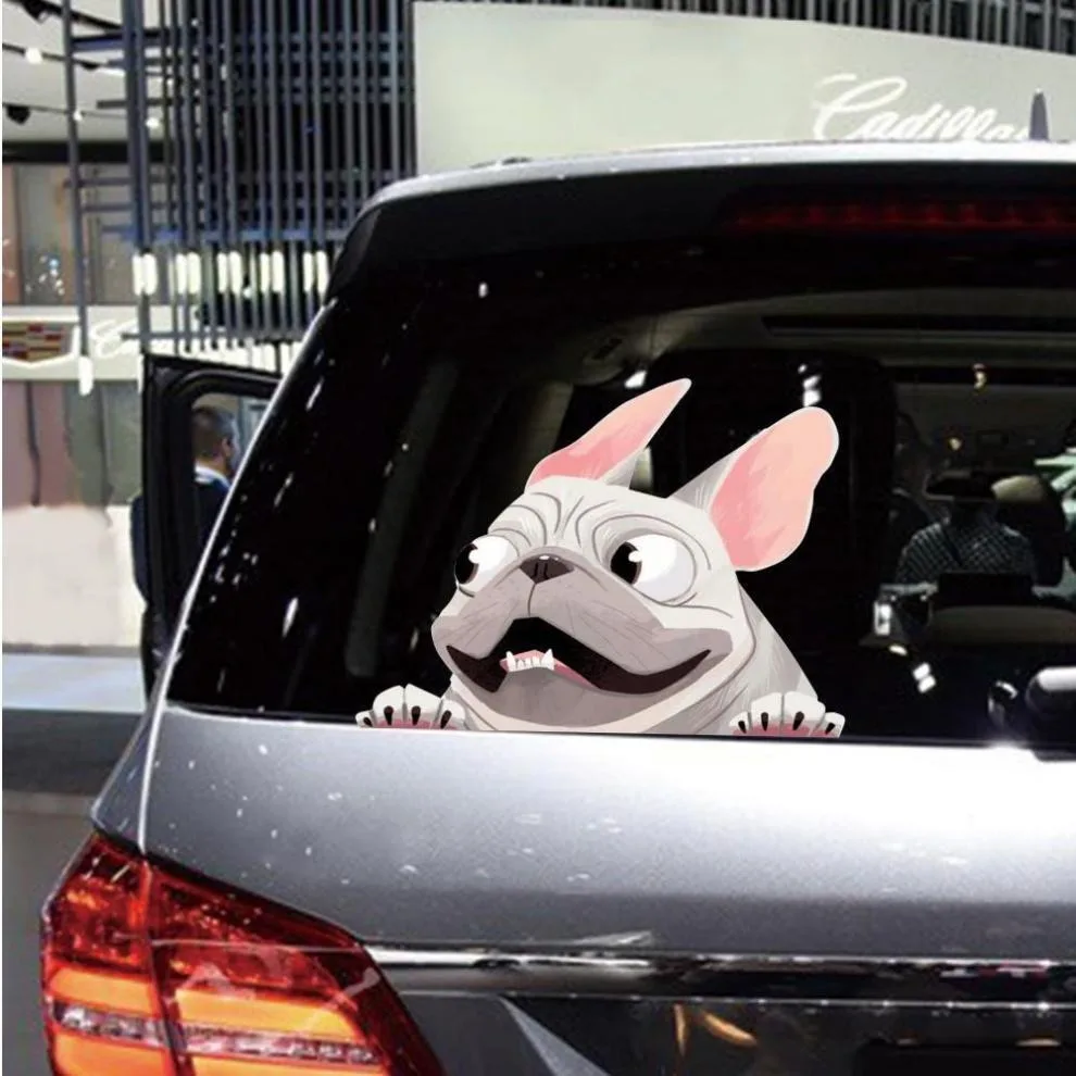 BIGIMAGE OEM Waterproof UV Resistance Transparent PVC 3D Car Window Stickers Custom Die Cut Logo Outdoor Vinyl Decals Window