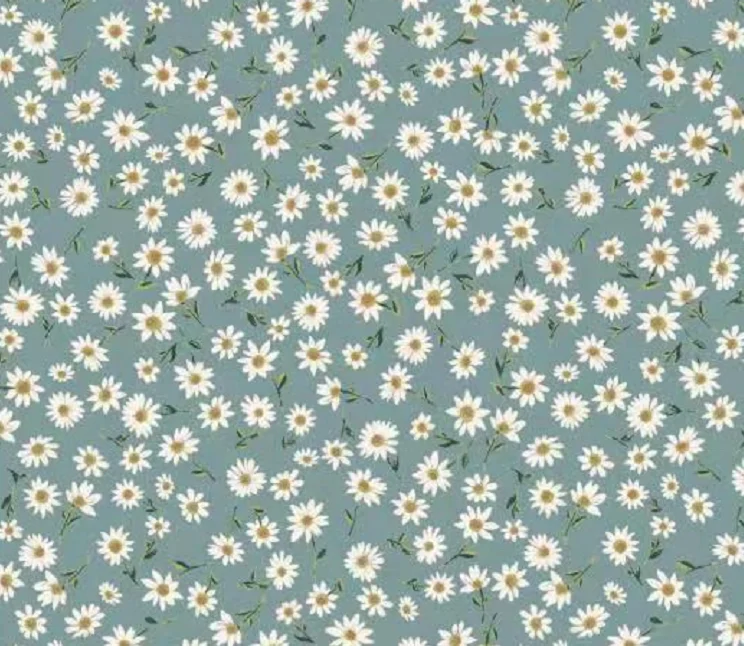 Rayon viscose challis  fabric 100% printed daisy  viscose  weaving spun rayon  slub fabric for suit  in stock