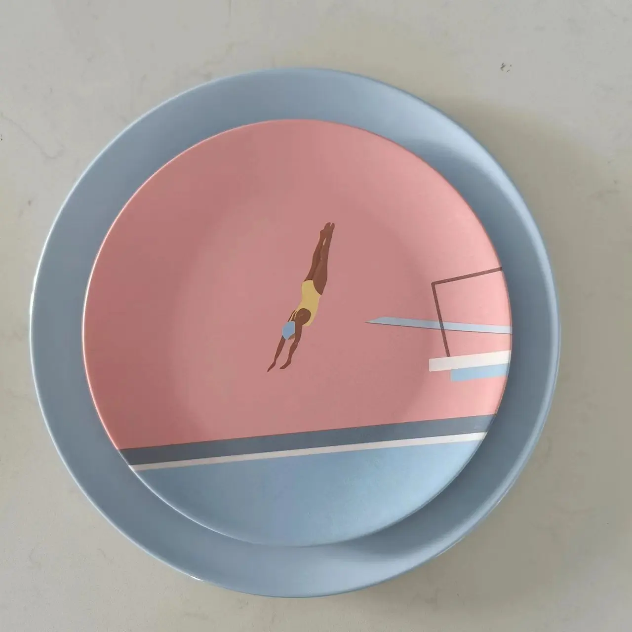 Пластиковая пластина для контроля здоровья Assiette 3 меламиновая 10 дюймов зарядная