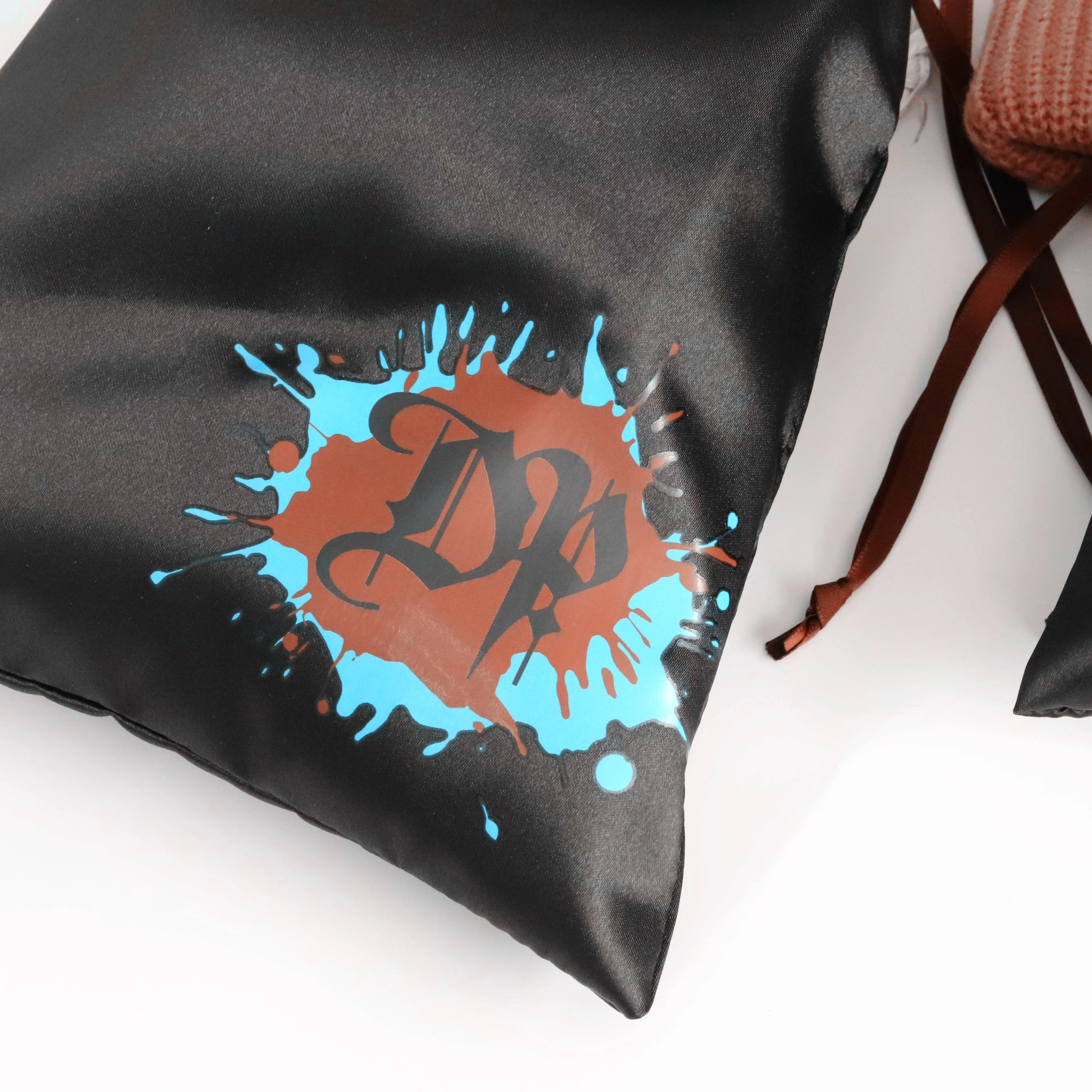 luxury wig hair bundles packaging satin dust bag jewelry clothing shoe silk package pouch custom drawstring satin bag with logo