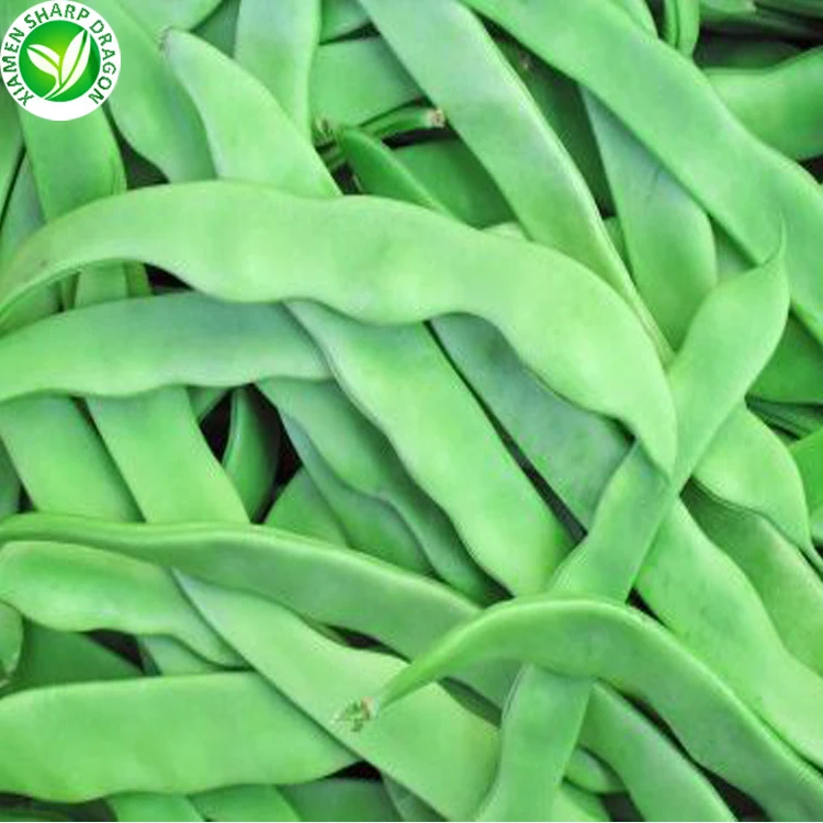 
IQF Wholesale price green long frozen romano beans for sale 