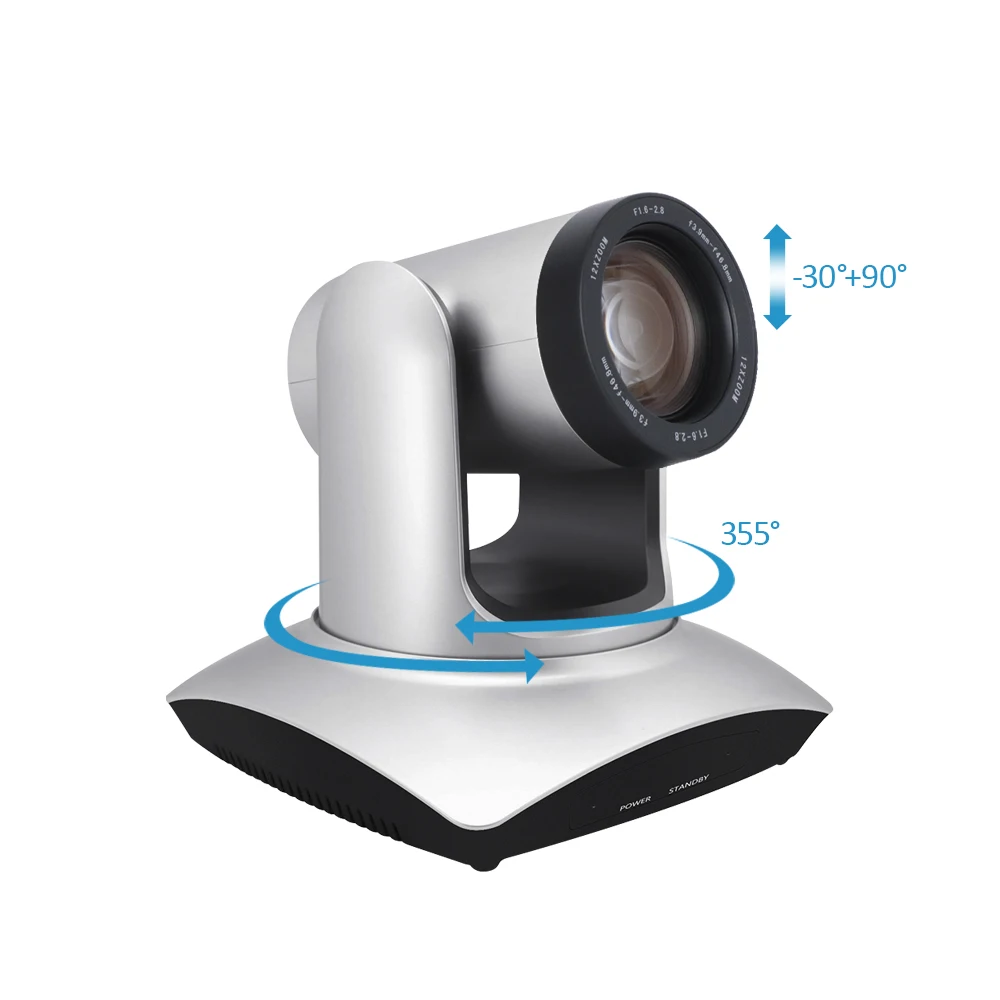 KATO 355-degree rotating pan PTZ meeting room camcorder sdi 12x optical zoom USB video conference camera