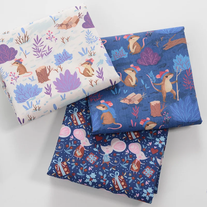 MOQ 1METER  custom screen digital printing cotton fabric in bulk