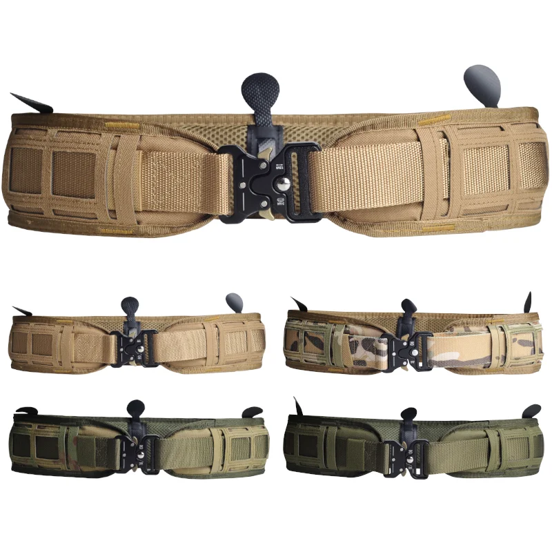 Laser Waist Protection New Design Factory Inner Nylon Multi-functional  Tactical Waist Belt with Quick Release Metal Buckle