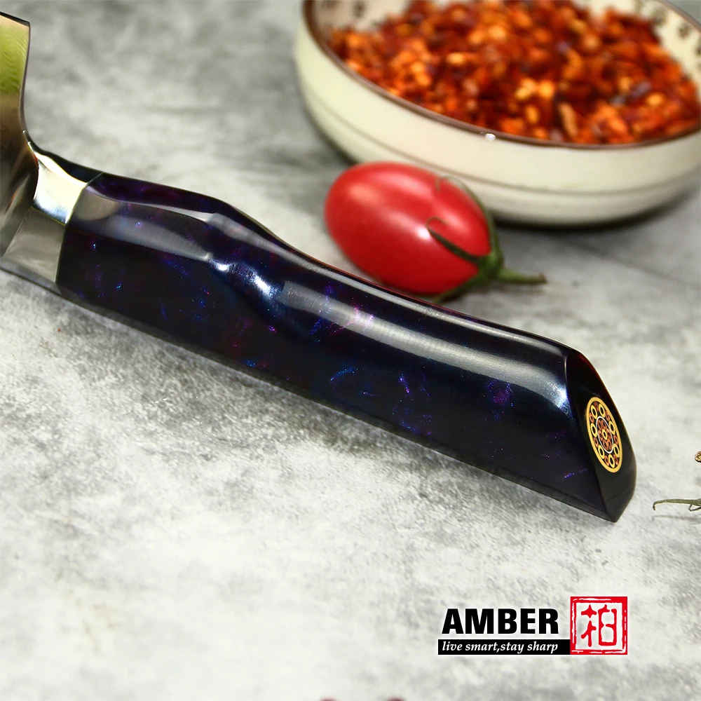 Professional colorful resin wood handle 8 Inch 67 Layers Damascus steel Japanese Knife chef knife