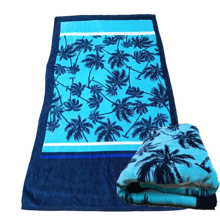 100% cotton velour Terry printed beach towel custom printing beach towels cotton swimming pool towel