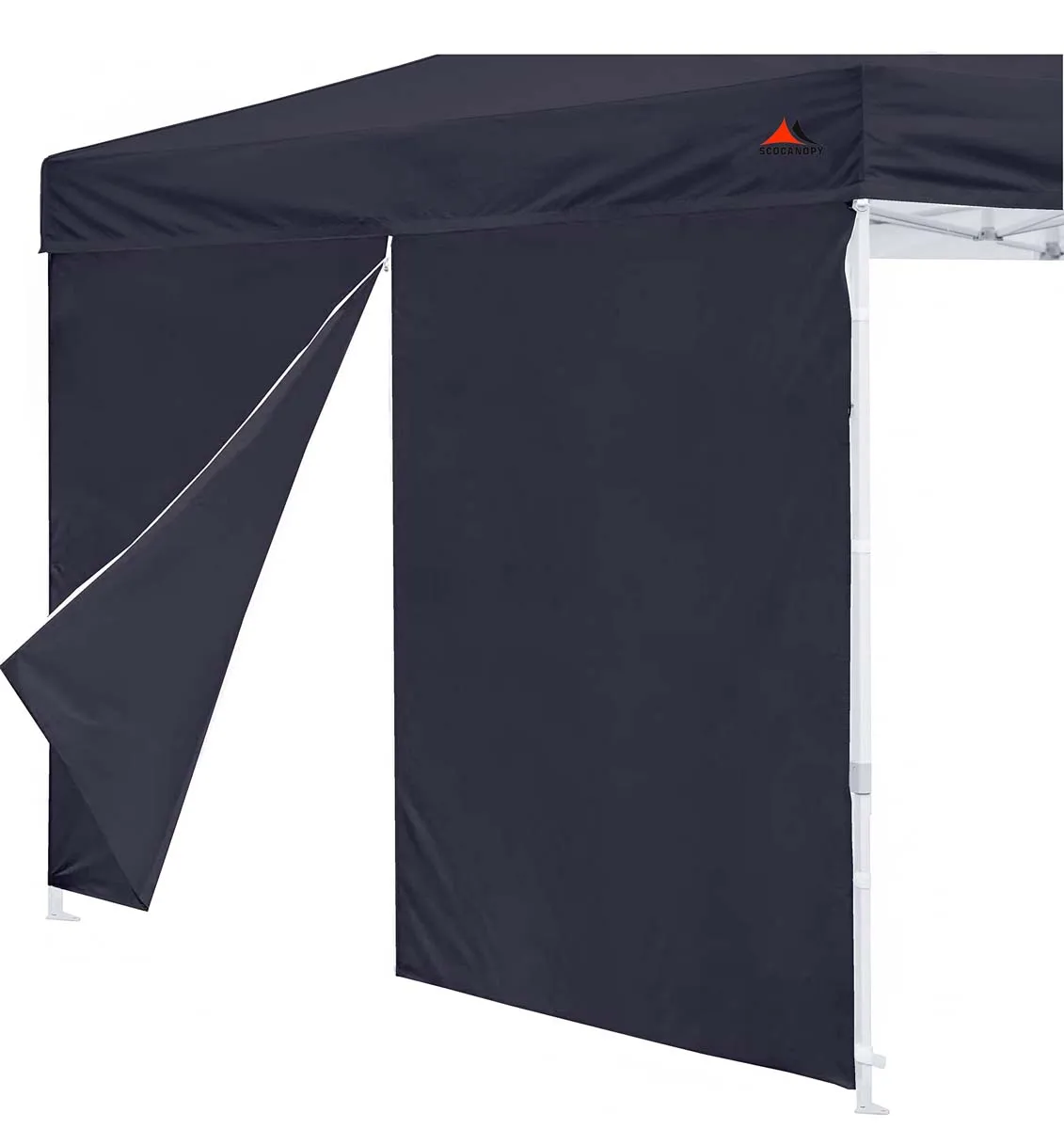 SCOCANOPY Door for 10x10 Canopy Frame One Central Zipper Design for Easy Entry and Exit,1 Pack Canopy Door Only Black