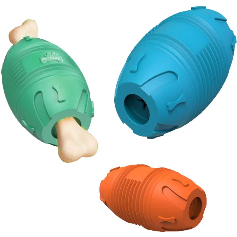 Petstar Wholesale Durable Food Dispensing IQ Treat Ball Interactive Pet Puzzle Molar Bite Teeth Cleaning  TPR Toy