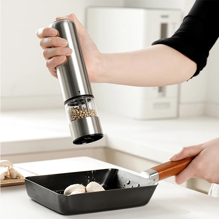 Круглая электрическая мельница для специй, Стальная Круглая мельница для перца от производителя, электрические Самые продаваемые домашние мельницы, кухонная мельница для специй и соли