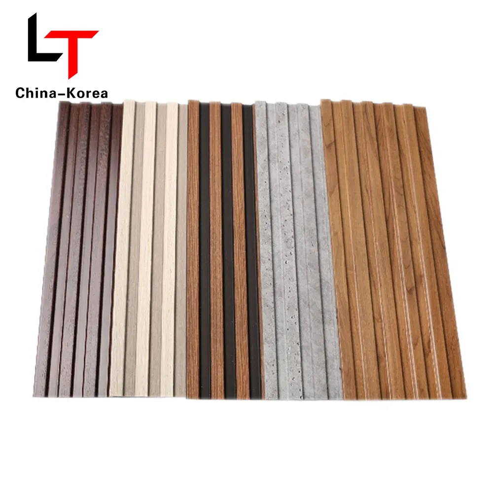 LT Factory Price PS WPC Alternative fluted wall panels For Hotel Interior And Exterior Decoration 3d Slat