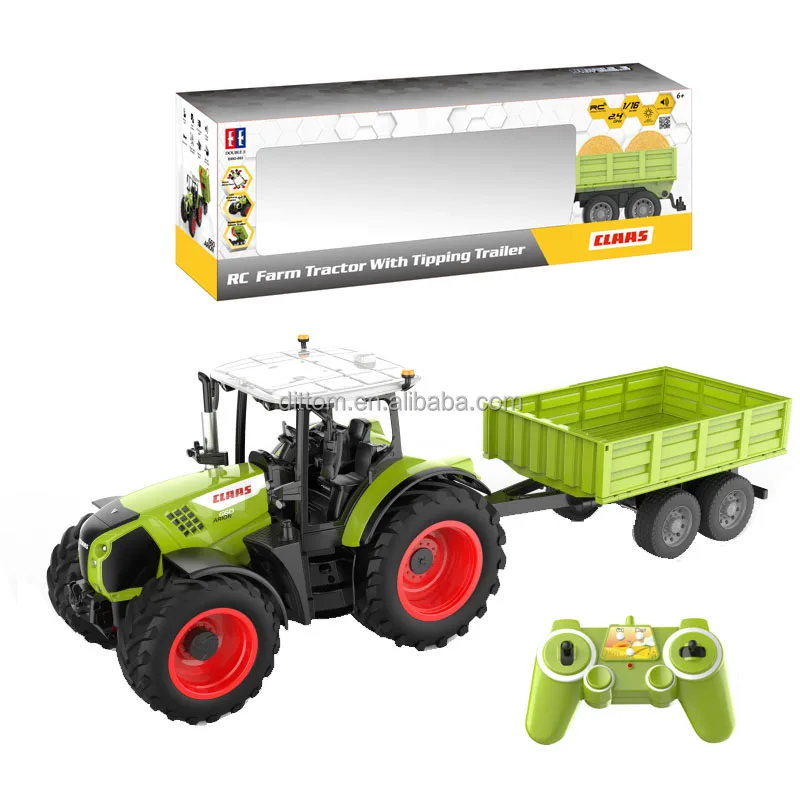 DoubleE E692-003 1/16 RC фермерский трактор самосвал 2 4 г сельскохозяйственный опрокидывающийся ПРИЦЕП МОДЕЛЬ инженерного автомобиля игрушки