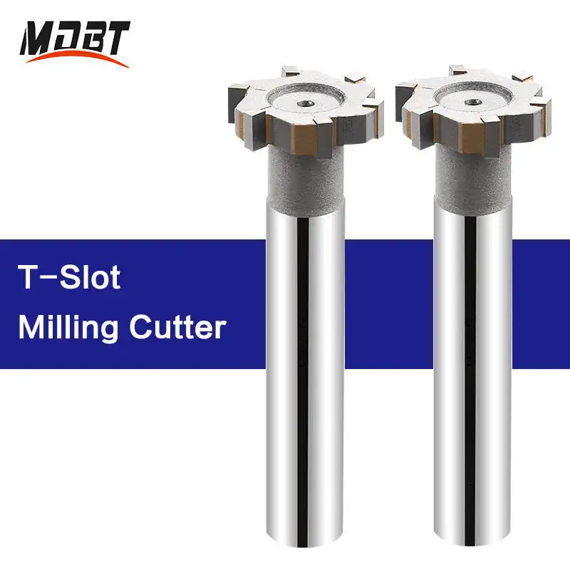 T-Slot Straight Shank Carbide End Mill Welding Tungsten Steel Side Milling Cutter For Metal