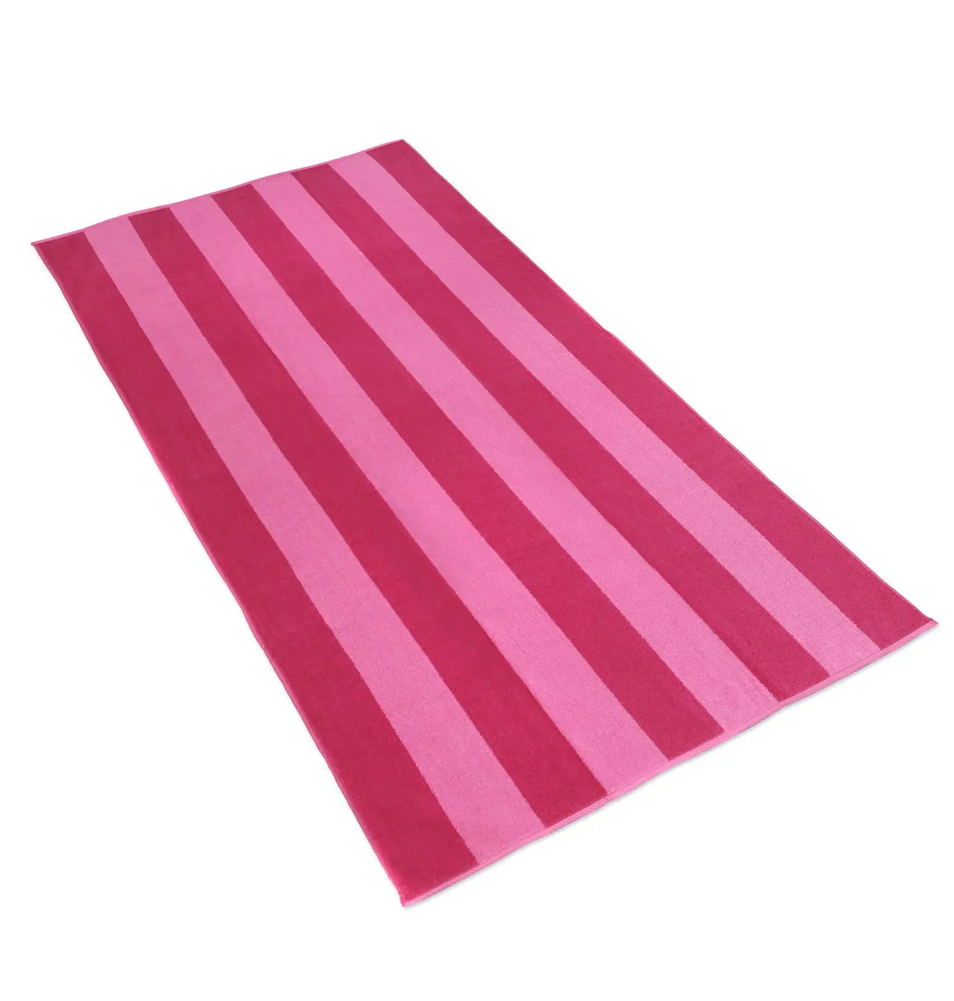 100% Combed Ring Spun Yarn dye Cotton Velour Classic Stripe Highly Absorbent Colorful Striped Beach, Pool and Bath Towel
