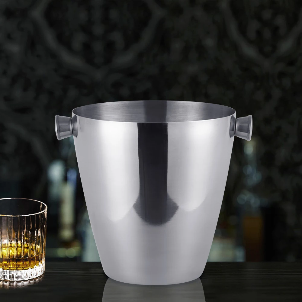 OUYADA Factory 2023 New Customization Large Black Stainless Steel Ice Bucket Cooler Double Wall Vaccum Insulated 10L