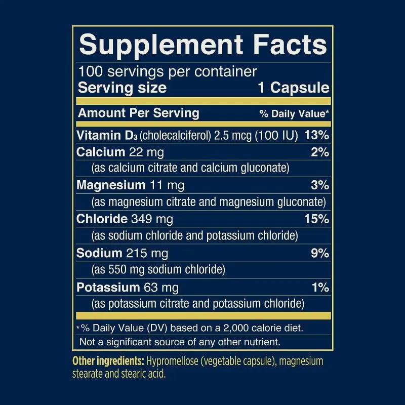 Electrolyte Salts Capsule Magnesium Sodium Potassium Calcium Hard Capsules Pills Sports Supplements For Electrolyte Energy