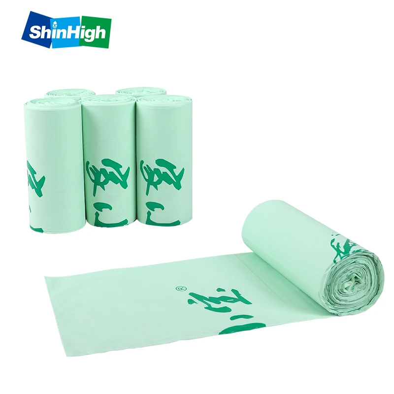 ecofriendly packaging custom cornstarch biodegradable bio  bag on roll