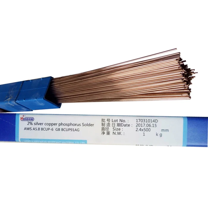 aws a5.8 bcup-6 phos copper silver alloy solder welding wire for air conditioner
