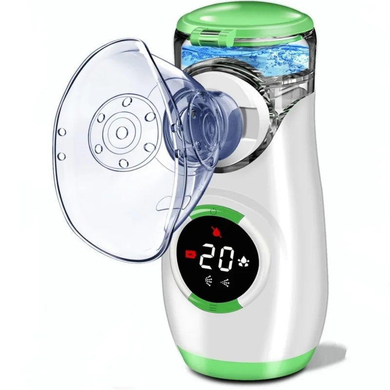 Russia DE Children Home Manufacturer Medical Ultrasonic Battery Operated Mesh Nebulizer with digital