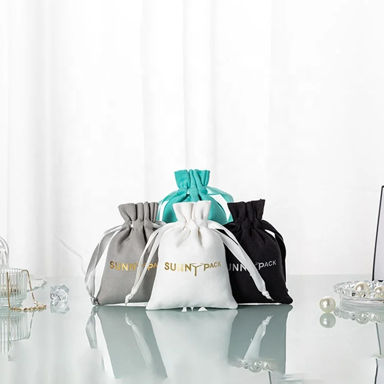 Luxury Velvet Jewelry Pouch Bag Velvet Small Drawstring Bag Velvet Pouch Bag