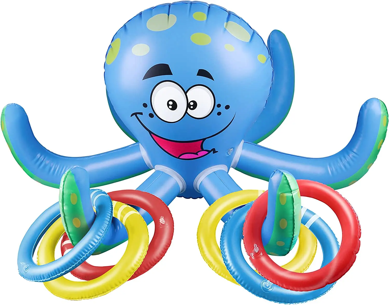 outdoor party swimming pool rings throw ferrule toss game Inflatable octopus toy for kids