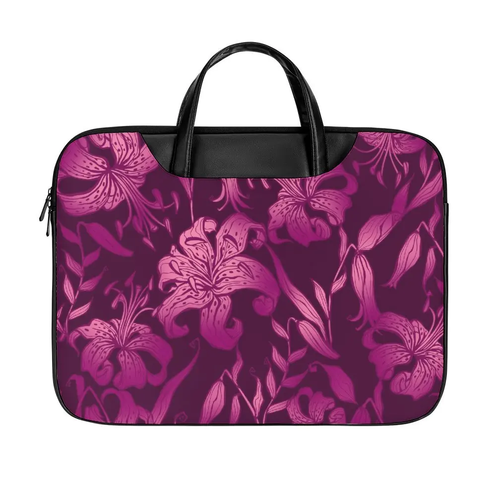 Hibiscus Flowers Waterproof Notebook Case Cover Hawaii Island Tribe Laptop Sleeve With Handle Polynesian Laptop Handbag