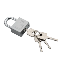 Nickel/titanium/Chrome Plated Square Shape Iron Padlock with vane Key