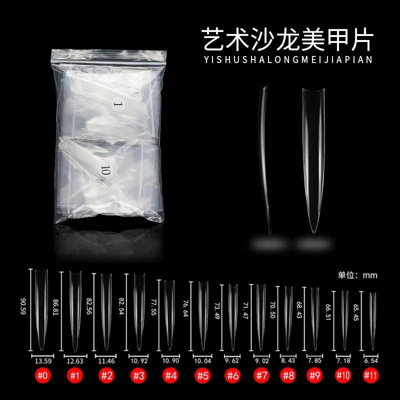 Extra Long pointed Stiletto nail art tips Acrylic False Nail Tips Sharp Display Stiletto Nail Tips