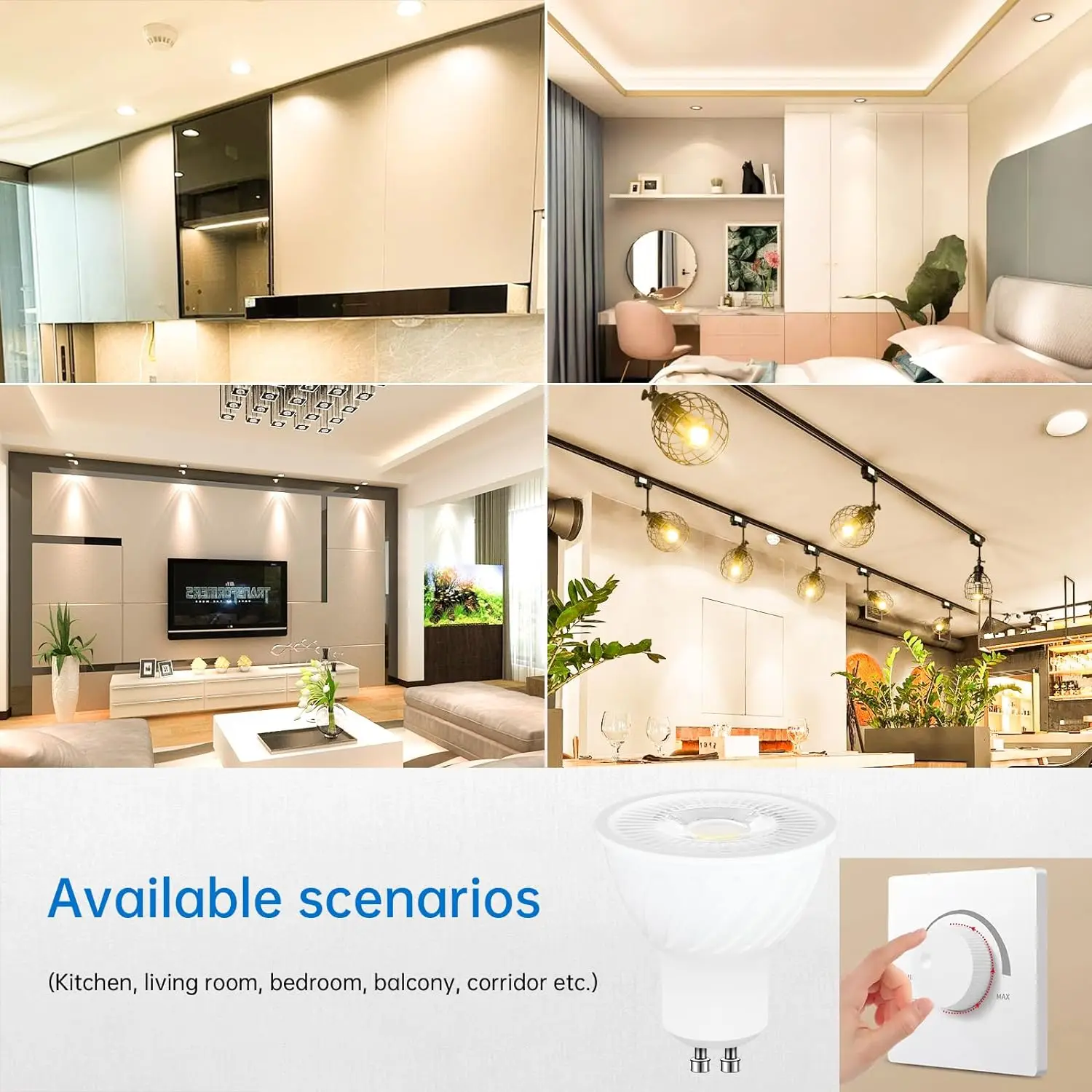 High Efficiency 120 Degree Mr16 Lamps Glare Dim Dimmable Bulb Cob Spotlight Recessed Ceiling Frame Gu10 Led Spot Light